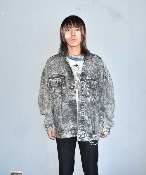 Guess（ゲス）の「【ヴィンテージ古着】90's GUESS/ゲス デニムジャケット（デニムジャケット・メンズ・ブラック・LARGE）」の5枚目の写真