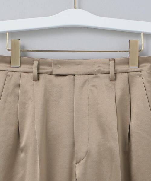 6(ROKU)SATIN TUCK PANTS 36 ベージュ
