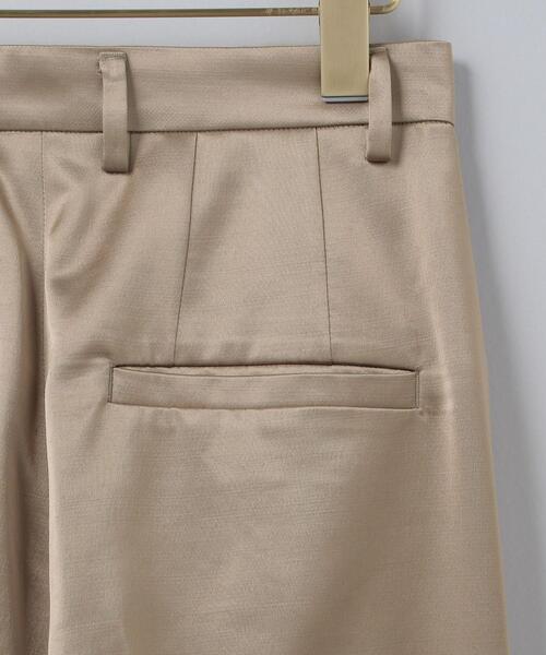 6(ROKU)SATIN TUCK PANTS 36 ベージュ