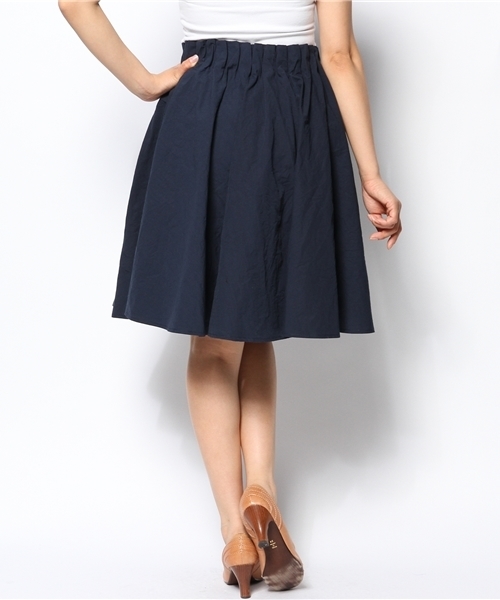 Kastane（カスタネ）の「【Kastane】ツイルWタックステッチスカート（スカート・レディース・ネイビー・FREE）」の7枚目の写真