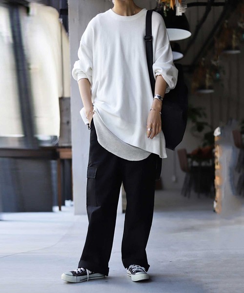 antiqua(アンティカ)の「綿カーゴパンツ(その他パンツ・レディース・キャメル/ブラック/ベージュ・FREE)」の22枚目の写真