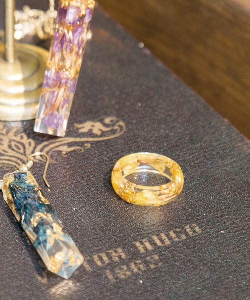 欧州航路（オウシュウコウロ）の「【欧州航路】ローテンブルク フラワーリング（リング・レディース・パープル/ネイビー/ピンク/イエロー・FREE）」の3枚目の写真