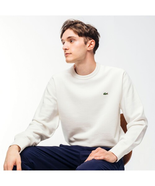 LACOSTE（ラコステ）の「レギュラーフィット プレミアムコットンクルーネックスウェット（スウェット・メンズ・ホワイト/グレー/ブラック/ネイビー/オレンジ/ベージュ/ブラウン・5/6/2/3/4/1/7/8）」の2枚目の写真