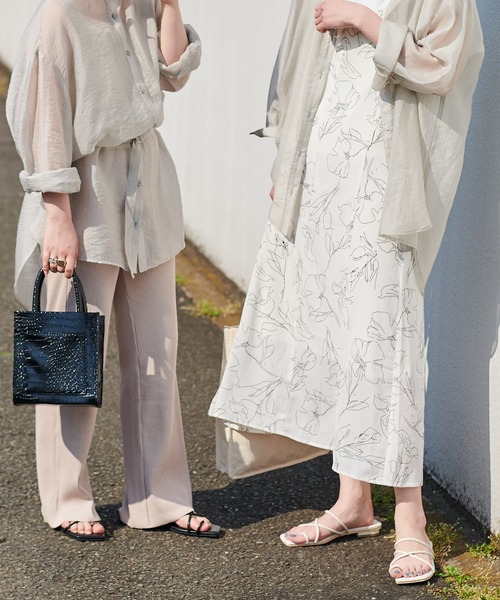 natural couture（ナチュラルクチュール）の「細ヒモヌーディーサンダル（サンダル・レディース・ブラック/アイボリー/キャメル・M/L）」の6枚目の写真