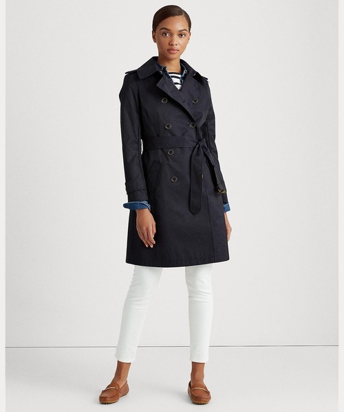 LAUREN RALPH LAUREN(ローレン ラルフ ローレン)の「ダブルブレステッド トレンチ コート(トレンチコート・レディース・ネイビー系1・X-SMALL/MEDIUM/SMALL/XX-SMALL/LARGE)」の2枚目の写真