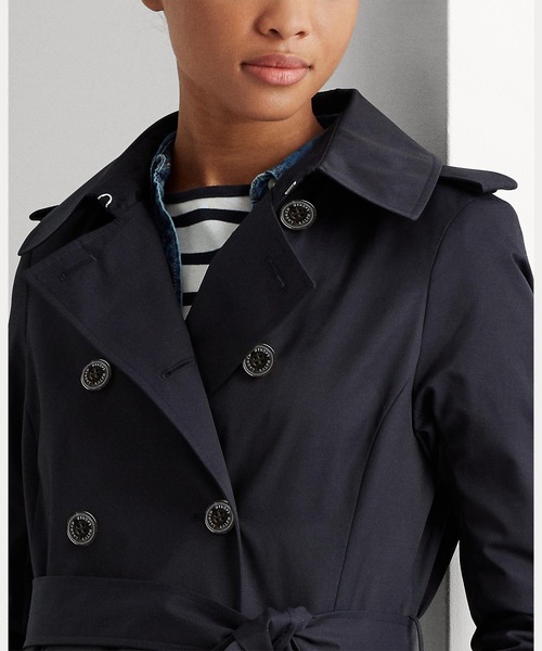 LAUREN RALPH LAUREN(ローレン ラルフ ローレン)の「ダブルブレステッド トレンチ コート(トレンチコート・レディース・ネイビー系1・X-SMALL/MEDIUM/SMALL/XX-SMALL/LARGE)」の4枚目の写真