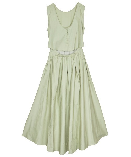 Ameri（アメリ）の「MEDI BACK OPEN COTTON DRESS（ワンピース）」 - WEAR 