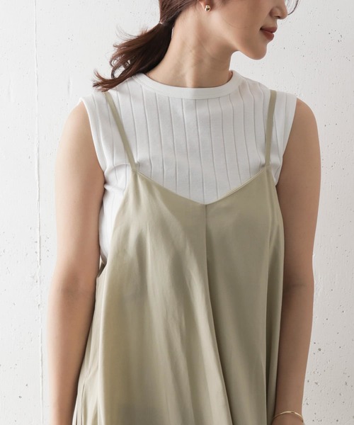 URBAN RESEARCH DOORS(アーバンリサーチドアーズ)の「針抜きノースリーブカットソー(Tシャツ/カットソー)」|オフホワイト