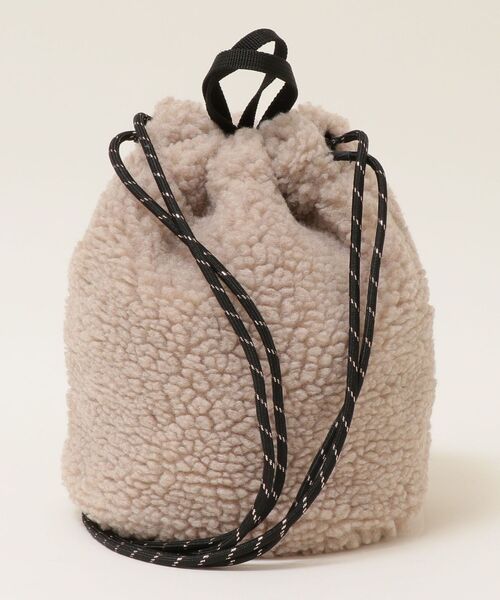 UNIVERSAL OVERALL（ユニバーサルオーバーオール）の「【SHIPS any別注】UNIVERSAL OVERALL:ボア巾着バッグ◇◇（ハンドバッグ・レディース・ベージュ/ナチュラル・ONE SIZE）」の10枚目の写真