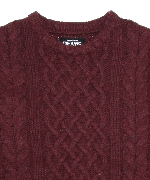 BEAMS（ビームス）の「BEAMS / アラン ケーブル クルーニット（ニット/セーター・メンズ・グレー/ネイビー/ワイン・SMALL/MEDIUM/LARGE/X-LARGE）」の17枚目の写真