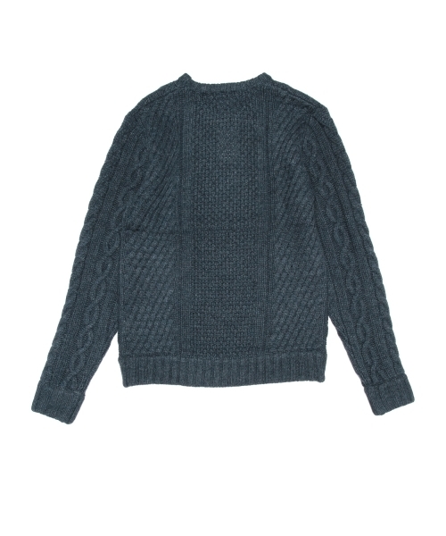 BEAMS（ビームス）の「BEAMS / アラン ケーブル クルーニット（ニット/セーター・メンズ・グレー/ネイビー/ワイン・SMALL/MEDIUM/LARGE/X-LARGE）」の15枚目の写真