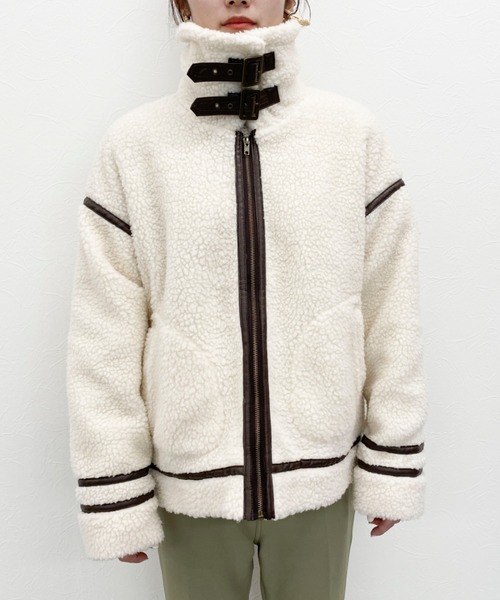 EPIMI E'PIMMY(エピミエピミー)の「B-3ボンバージャケット(ブルゾン・レディース・ダークブラウン/アイボリー/モカ・MEDIUM)」の13枚目の写真