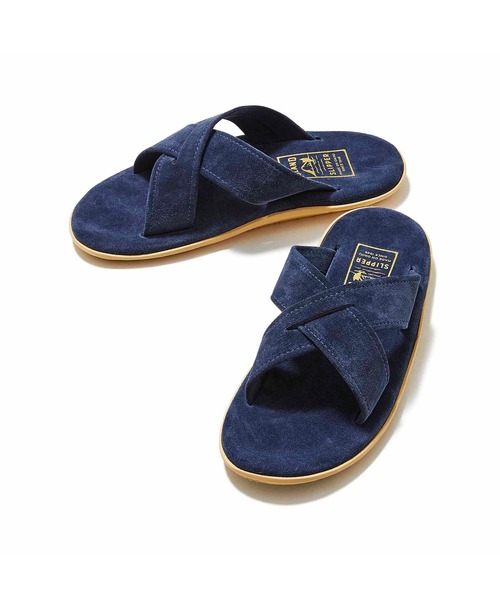 ISLAND SLIPPER(アイランドスリッパ)の「ISLAND SLIPPER / PT223 SUEDE NAVY /レザーサンダル(サンダル・メンズ・ネイビー・8/9/10/4/6/7/5/11)」の4枚目の写真