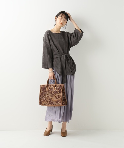 B.C STOCK(ベーセーストック)の「ジャガードウエストマークTシャツ(Tシャツ/カットソー・レディース・ブラック/ホワイト/ブラウン・FREE)」の21枚目の写真