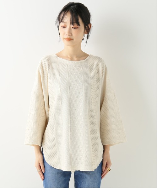 B.C STOCK(ベーセーストック)の「ジャガードウエストマークTシャツ(Tシャツ/カットソー・レディース・ブラック/ホワイト/ブラウン・FREE)」の8枚目の写真