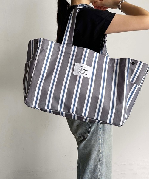 COMMON WARE(コモンウェアー)の「EC:SHOPPING COLLER BAG ローリエ 保冷ショッピングバッグ(エコバッグ/サブバッグ・レディース・グレー/ダークグレー/テラコッタ/ミント/ブルー/サックスブルー/ローズ/グリーン/ライトブラウン/モカ/グリーン系その他/ブラック/グレイッシュベージュ/ブルー系その他/レッド/ネイビー/ライトパープル/チェック/レモンイエロー/ベビーピンク/シャーベット/ライラック/ライトグリーン/アクア/オリーブ/チャコール/ライトグレー・FREE)」の5枚目の写真