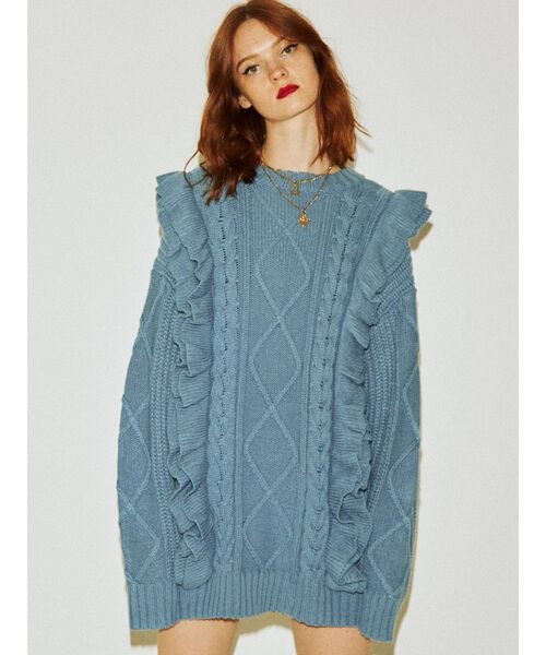 jouetie（ジュエティ）の「フリルニットチュニック（ニット/セーター