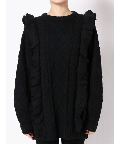 jouetie（ジュエティ）の「フリルニットチュニック（ニット/セーター・レディース・アイボリー/ブラック/ライトブルー/ブラウン・MEDIUM）」の22枚目の写真