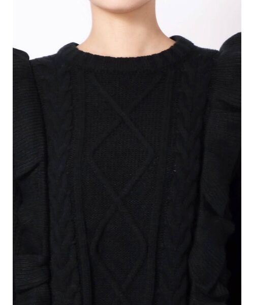 jouetie（ジュエティ）の「フリルニットチュニック（ニット/セーター・レディース・アイボリー/ブラック/ライトブルー/ブラウン・MEDIUM）」の19枚目の写真