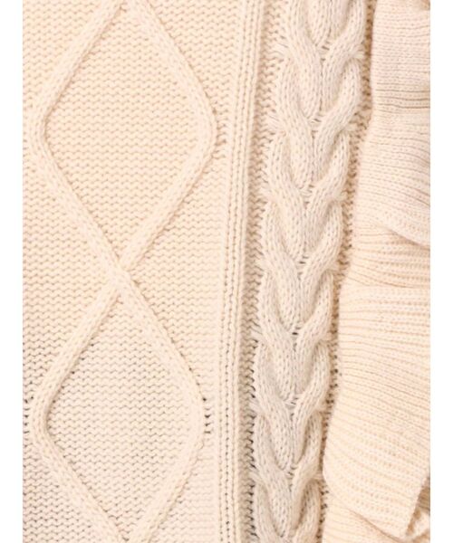 jouetie（ジュエティ）の「フリルニットチュニック（ニット/セーター・レディース・アイボリー/ブラック/ライトブルー/ブラウン・MEDIUM）」の16枚目の写真