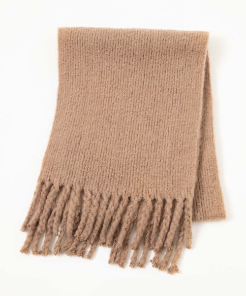 WEGO(ウィゴー)の「WEGO/ニットワイドフリンジストール(ストール/ショール・レディース・グレー/ブラウン/ホワイト/サックスブルー/グリーン・FREE)」の4枚目の写真
