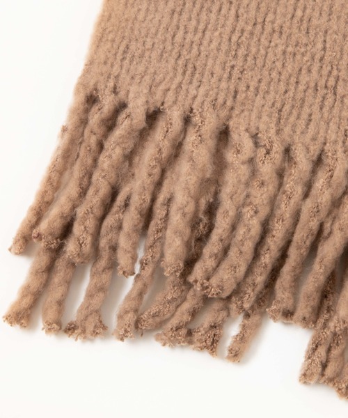 WEGO(ウィゴー)の「WEGO/ニットワイドフリンジストール(ストール/ショール・レディース・グレー/ブラウン/ホワイト/サックスブルー/グリーン・FREE)」の13枚目の写真