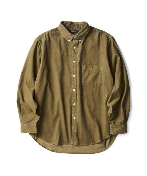 CRAFT STANDARD BOUTIQUE(クラフトスタンダードブティック)の「コーデュロイBDシャツ*(シャツ/ブラウス・メンズ・チャコールグレー/アイボリー/キャメル・LL/M/L)」の13枚目の写真