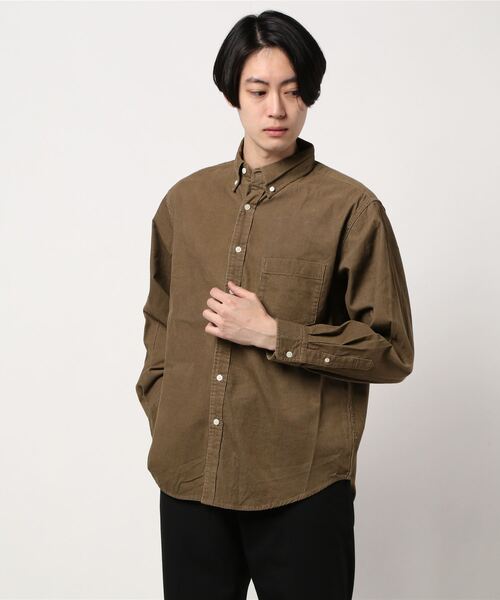 CRAFT STANDARD BOUTIQUE(クラフトスタンダードブティック)の「コーデュロイBDシャツ*(シャツ/ブラウス・メンズ・チャコールグレー/アイボリー/キャメル・LL/M/L)」の16枚目の写真