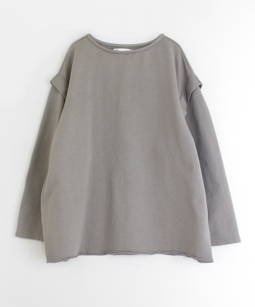 RNA-N（アールエヌエーエヌ）の「M1557 タックショルダー裏毛プルオーバー（スウェット・レディース・グレー/グリーン/スモークピンク/キナリ・MEDIUM）」の3枚目の写真