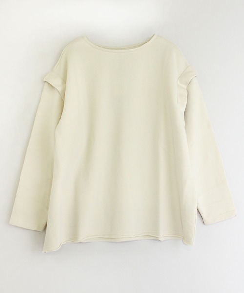 RNA-N（アールエヌエーエヌ）の「M1557 タックショルダー裏毛プルオーバー（スウェット・レディース・グレー/グリーン/スモークピンク/キナリ・MEDIUM）」の2枚目の写真