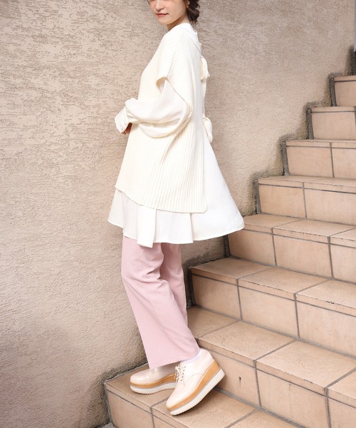 one after another NICE CLAUP（ワンアフターアナザーナイスクラップ）の「レースアップ厚底シューズ（その他シューズ・レディース・アイボリー/ブラウン/ベージュ系その他・SMALL/MEDIUM/LARGE）」の5枚目の写真