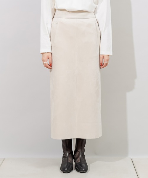 DISCOAT(ディスコート)の「エコスエードナロースカート(スカート・レディース・ホワイト系その他/グレー/ミント・LARGE/MEDIUM)」の16枚目の写真