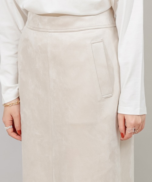 DISCOAT(ディスコート)の「エコスエードナロースカート(スカート・レディース・ホワイト系その他/グレー/ミント・LARGE/MEDIUM)」の19枚目の写真