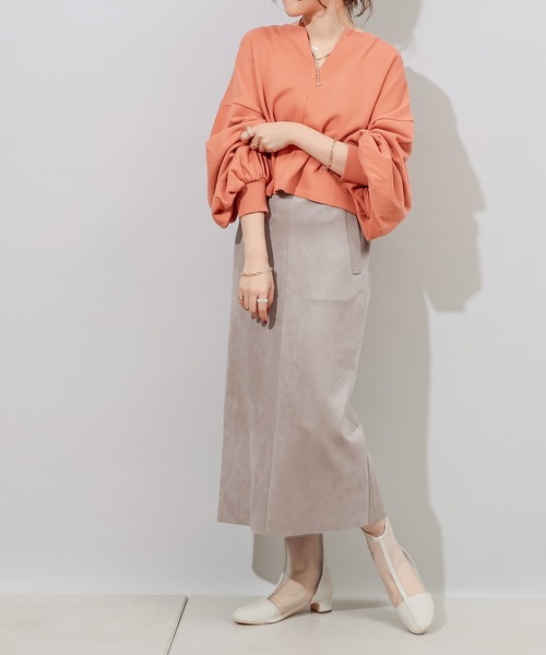 DISCOAT(ディスコート)の「エコスエードナロースカート(スカート・レディース・ホワイト系その他/グレー/ミント・LARGE/MEDIUM)」の14枚目の写真