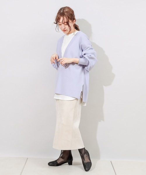 DISCOAT(ディスコート)の「エコスエードナロースカート(スカート・レディース・ホワイト系その他/グレー/ミント・LARGE/MEDIUM)」の9枚目の写真