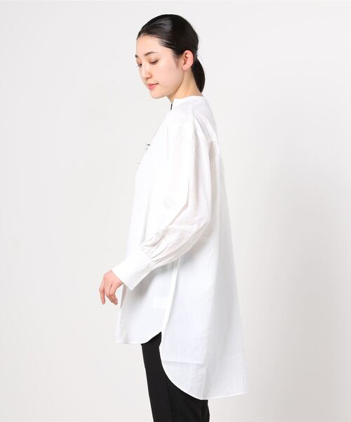 Solace（ソレイス）の「キーネックボリュームブラウス/solace（シャツ/ブラウス・レディース・ホワイト/ブラック・FREE）」の4枚目の写真