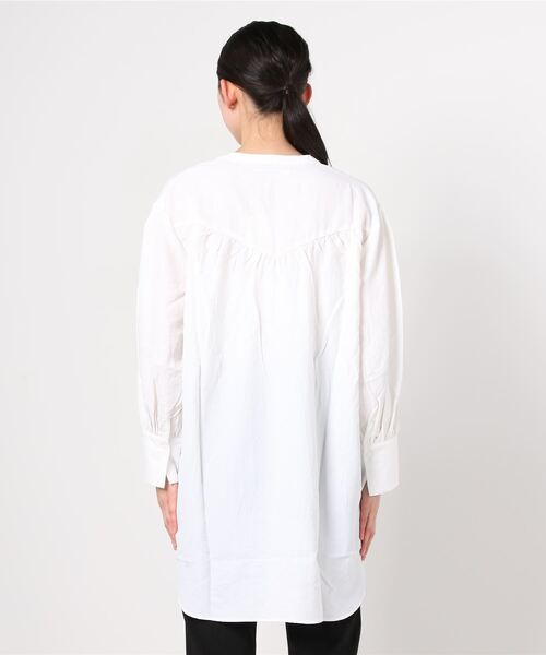 Solace（ソレイス）の「キーネックボリュームブラウス/solace（シャツ/ブラウス・レディース・ホワイト/ブラック・FREE）」の3枚目の写真