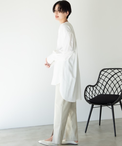 Solace（ソレイス）の「キーネックボリュームブラウス/solace（シャツ/ブラウス・レディース・ホワイト/ブラック・FREE）」の17枚目の写真