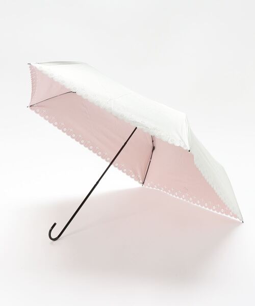 estaa(エスタ)の「BEAUTY SHIELD 晴雨兼用折りたたみ日傘 ヒートカット(折りたたみ傘)」|ホワイト