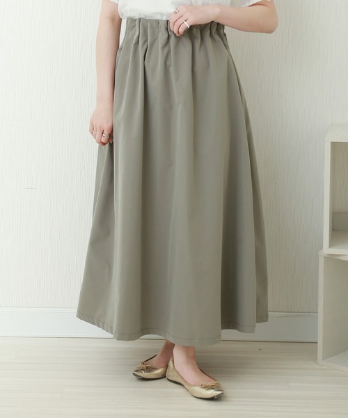 libelle more（リベル モア）の「ポプリン　ラッピングスカート（スカート・レディース・オリーブ/ブルー/ブラック/ピンク/グレイッシュベージュ・L/M）」の3枚目の写真