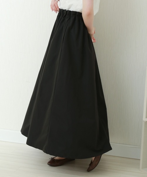 libelle more（リベル モア）の「ポプリン　ラッピングスカート（スカート・レディース・オリーブ/ブルー/ブラック/ピンク/グレイッシュベージュ・L/M）」の2枚目の写真