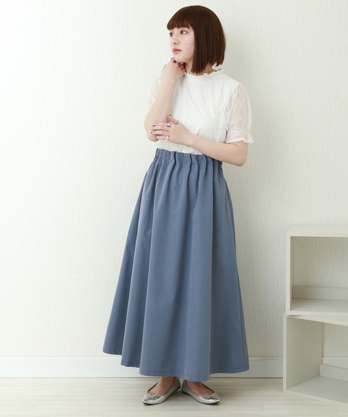 libelle more（リベル モア）の「ポプリン　ラッピングスカート（スカート・レディース・オリーブ/ブルー/ブラック/ピンク/グレイッシュベージュ・L/M）」の10枚目の写真