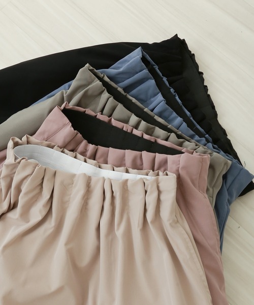 libelle more（リベル モア）の「ポプリン　ラッピングスカート（スカート・レディース・オリーブ/ブルー/ブラック/ピンク/グレイッシュベージュ・L/M）」の7枚目の写真