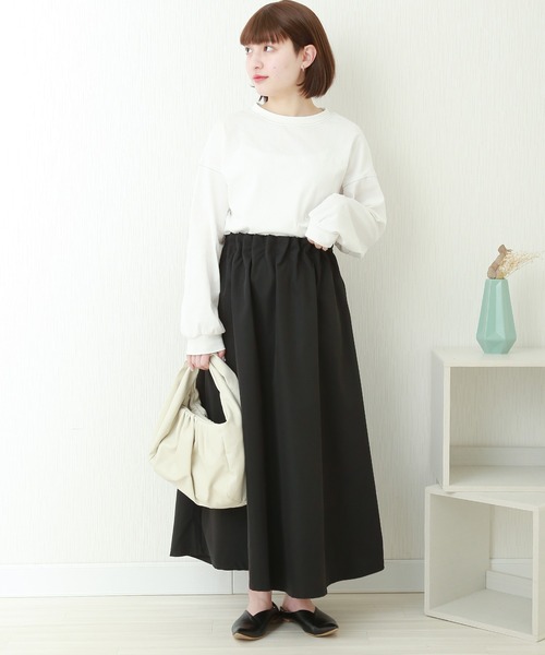 libelle more（リベル モア）の「ポプリン　ラッピングスカート（スカート・レディース・オリーブ/ブルー/ブラック/ピンク/グレイッシュベージュ・L/M）」の20枚目の写真