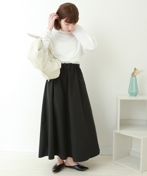 libelle more（リベル モア）の「ポプリン　ラッピングスカート（スカート・レディース・オリーブ/ブルー/ブラック/ピンク/グレイッシュベージュ・L/M）」の17枚目の写真