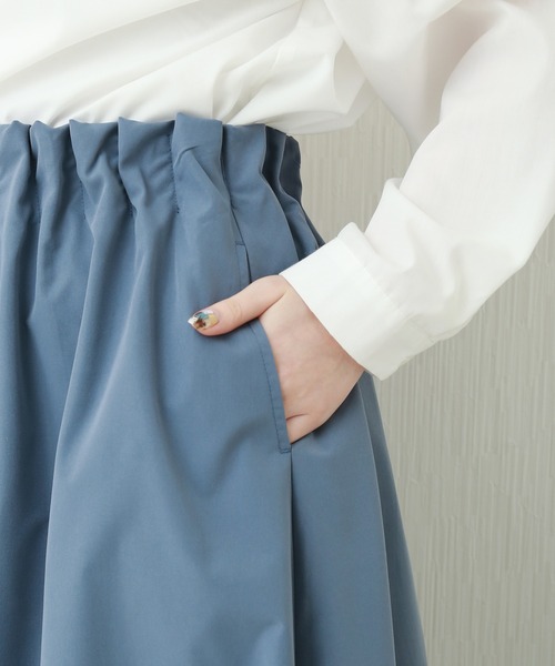 libelle more（リベル モア）の「ポプリン　ラッピングスカート（スカート・レディース・オリーブ/ブルー/ブラック/ピンク/グレイッシュベージュ・L/M）」の9枚目の写真