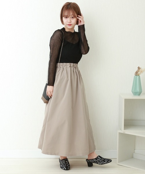 libelle more（リベル モア）の「ポプリン　ラッピングスカート（スカート・レディース・オリーブ/ブルー/ブラック/ピンク/グレイッシュベージュ・L/M）」の12枚目の写真