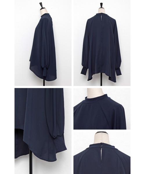 Bonjour Sagan(ボンジュールサガン)の「オーバードレープブラウス(シャツ/ブラウス・レディース・オフホワイト/ネイビー/ベージュ/ブラック・FREE)」の20枚目の写真