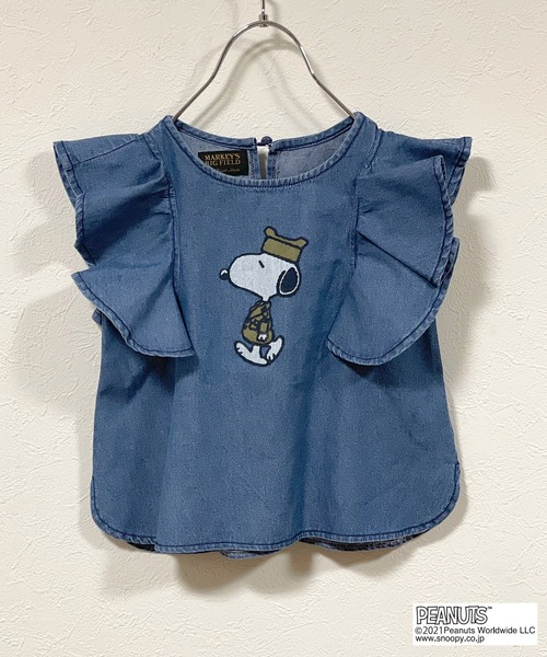 Peanuts ピーナッツ の Peanuts スヌーピー デニムフリルチュニック 90 150cm チュニック Wear