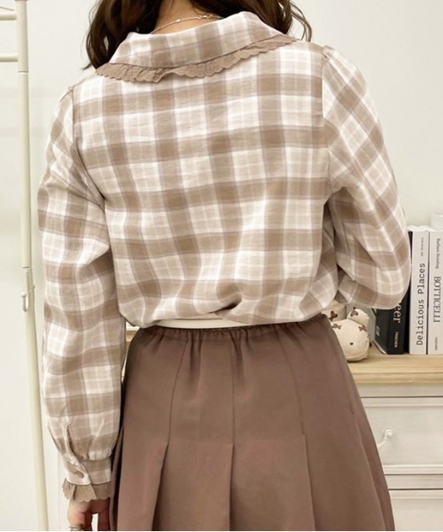 apres jour(アプレジュール)の「チェックフリルブラウス【ZOZOTOWN限定アイテム】(シャツ/ブラウス・レディース・アイボリー/カーキ/ベージュ・フリー/X-LARGE)」の20枚目の写真